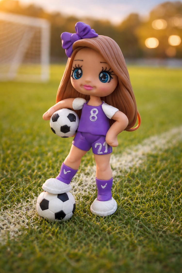 Custom Clay Dolls for any sport or occasion. - Texas Yellow Rose Kreations 