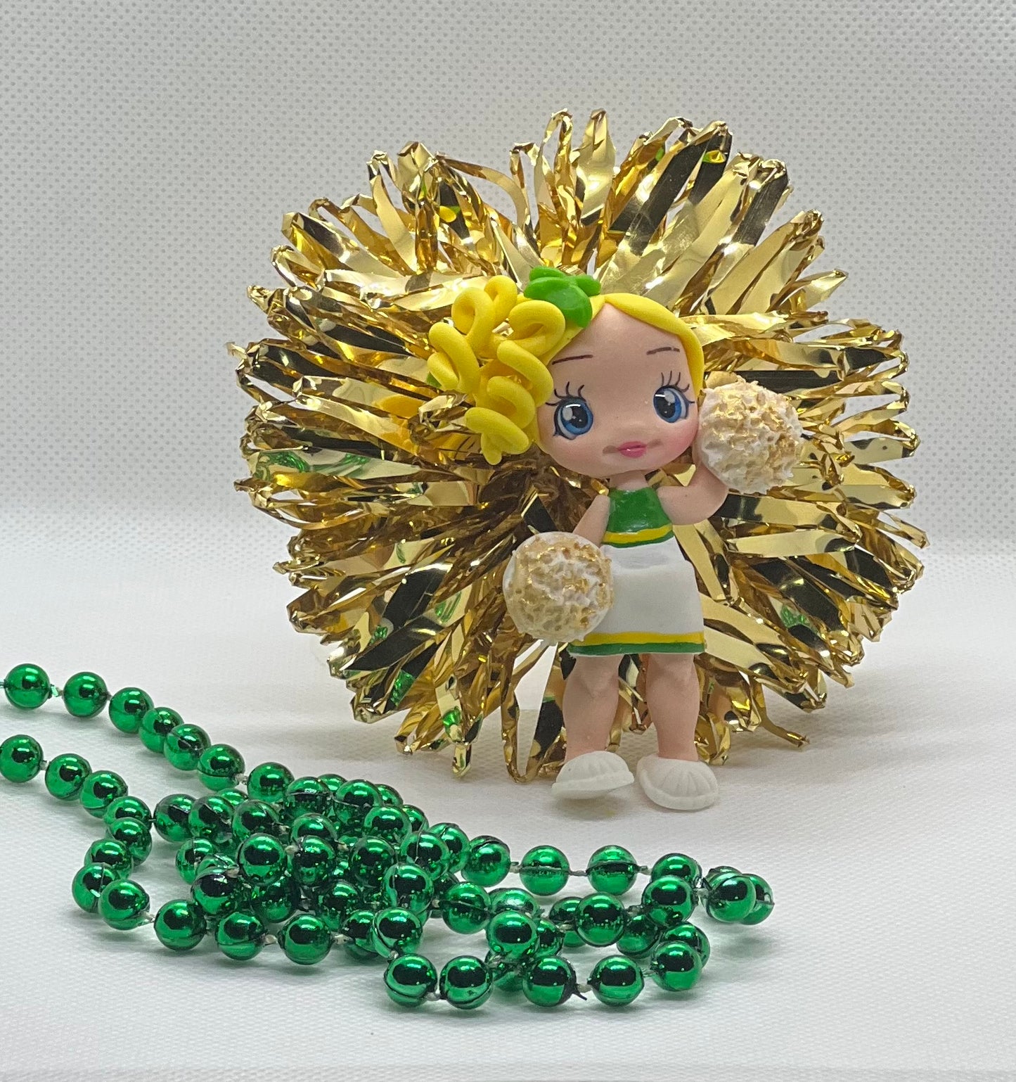 Pre-made Cheerleader Clay Doll 3-inch